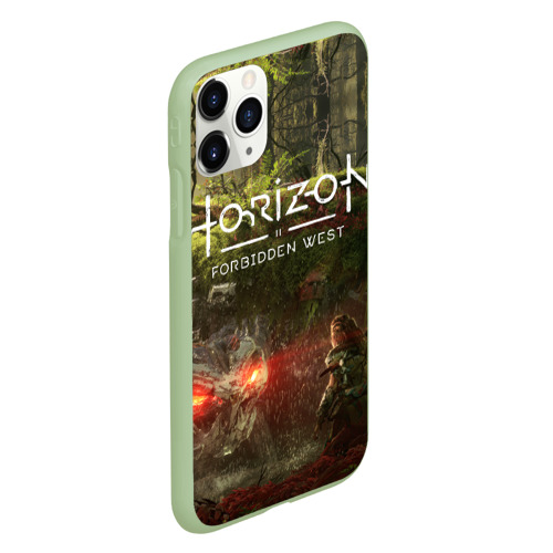 Чехол для iPhone 11 Pro матовый Horizon Forbidden West, цвет салатовый - фото 3