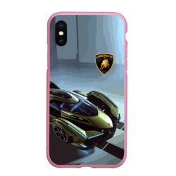 Чехол для iPhone XS Max матовый Lamborghini - motorsport extreme