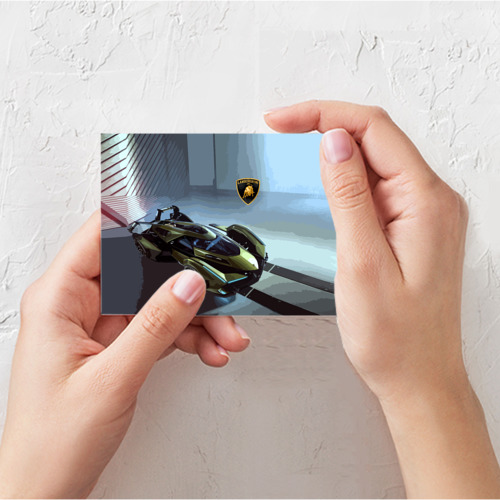 Поздравительная открытка Lamborghini - motorsport extreme, цвет белый - фото 3