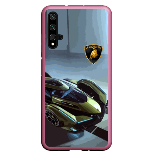 Чехол для Honor 20 Lamborghini - motorsport extreme, цвет малиновый