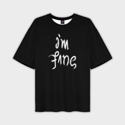 Мужская футболка oversize 3D I am fine