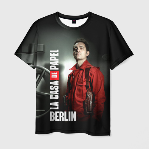 Мужская футболка с принтом La Casa de Papel Berlin, вид спереди №1