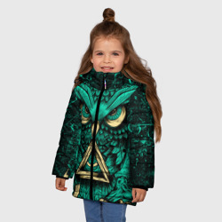 Зимняя куртка для девочек 3D Тотемная сова - фото 2
