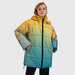 Женская зимняя куртка Oversize Мягкий летний градиент - фото 2