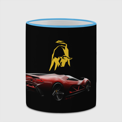 Кружка с полной запечаткой Lamborghini - motorsport, цвет Кант небесно-голубой - фото 4