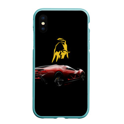 Чехол для iPhone XS Max матовый Lamborghini - motorsport