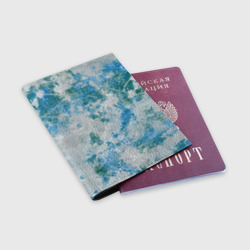 Обложка для паспорта матовая кожа Разлитая краска - фото 2