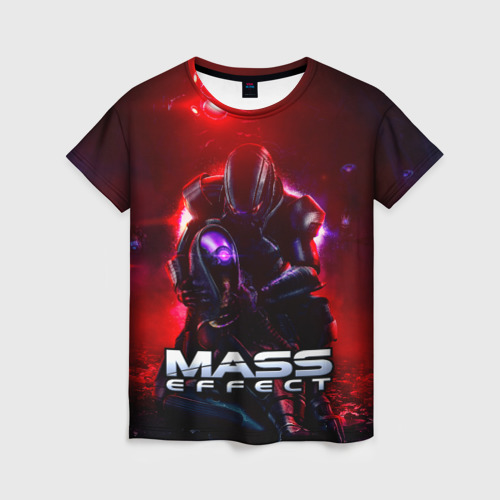 Женская футболка 3D с принтом Mass Effect, вид спереди #2