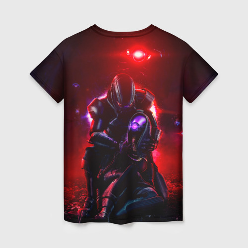 Женская футболка 3D с принтом Mass Effect, вид сзади #1