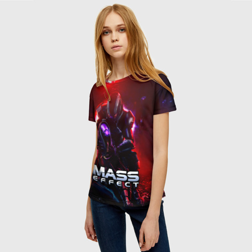 Женская футболка 3D с принтом Mass Effect, фото на моделе #1