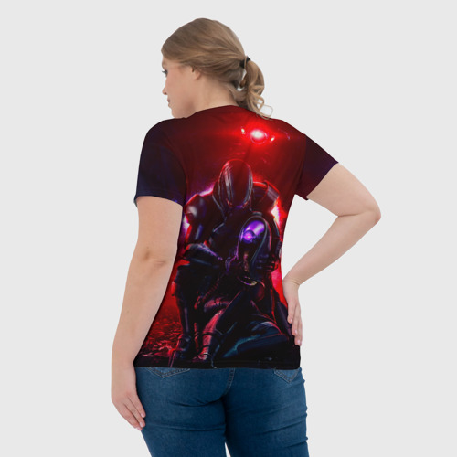 Женская футболка 3D с принтом Mass Effect, вид сзади #2
