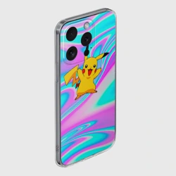 Чехол для iPhone 15 Pro силиконовый с защитой камеры Пикачу - фото 2