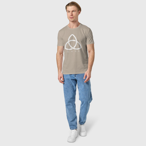 Мужская футболка хлопок ТЬМА, цвет миндальный - фото 5