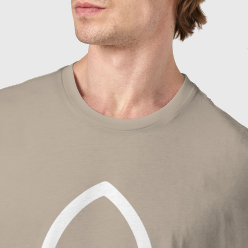 Мужская футболка хлопок ТЬМА, цвет миндальный - фото 6