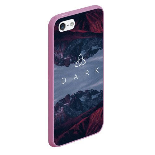 Чехол для iPhone 5/5S матовый Тьма Dark, цвет розовый - фото 3