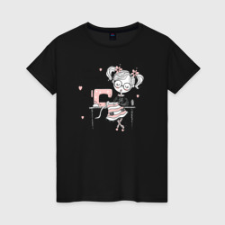 Маленькая швея – Женская футболка хлопок с принтом купить со скидкой в -20%
