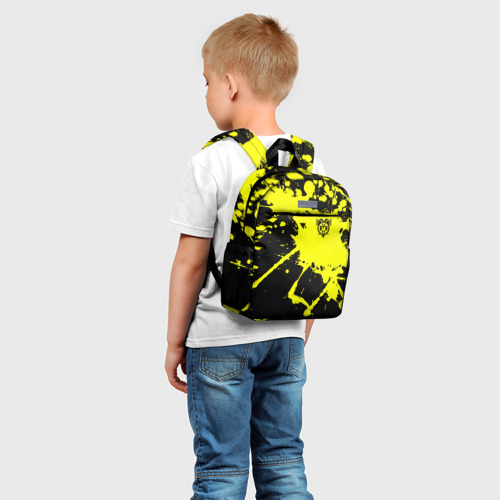 Детский рюкзак 3D с принтом FC Borussia, фото на моделе #1