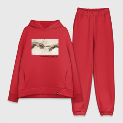 Женский костюм хлопок Oversize Сотворение Адама