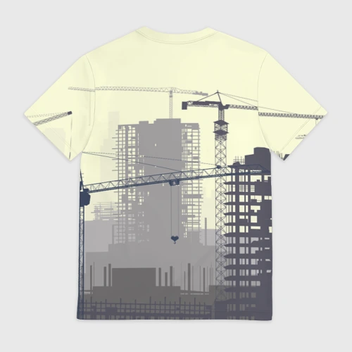 Мужская футболка 3D с принтом Технадзор, вид сзади #1