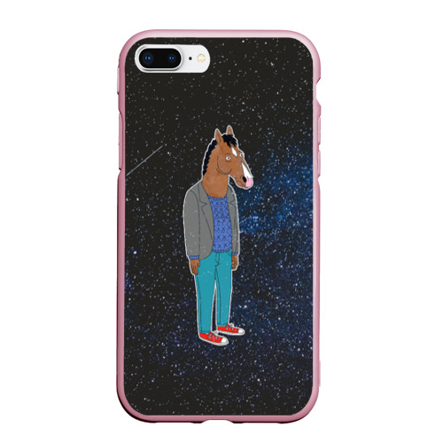 Чехол для iPhone 7Plus/8 Plus матовый Galaxy BoJack, цвет розовый