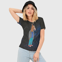 Женская футболка 3D Slim Galaxy BoJack - фото 2