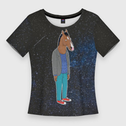 Женская футболка 3D Slim Galaxy BoJack