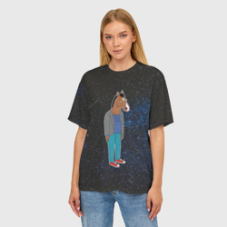 Женская футболка oversize 3D Galaxy BoJack - фото 2