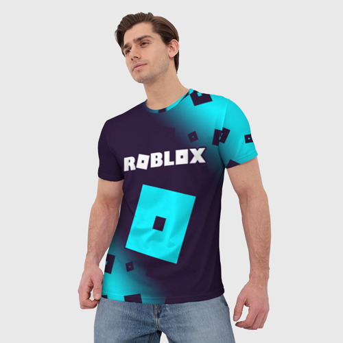 Мужская футболка 3D Roblox Роблокс, цвет 3D печать - фото 3