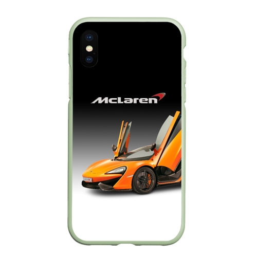 Чехол для iPhone XS Max матовый McLaren, цвет салатовый