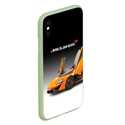 Чехол для iPhone XS Max матовый McLaren, цвет салатовый - фото 3