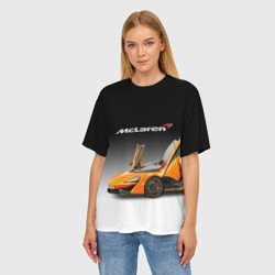 Женская футболка oversize 3D McLaren - фото 2