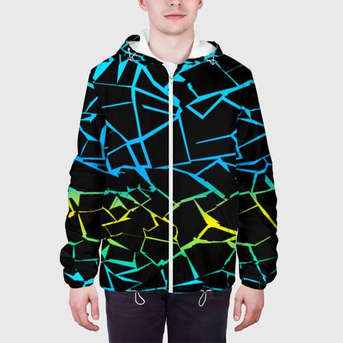 Мужская куртка 3D Неоновый градиент, цвет 3D печать - фото 4