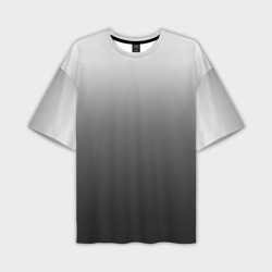 Мужская футболка oversize 3D Черно-белый градиент