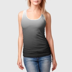 Женская майка 3D Черно-белый градиент - фото 2