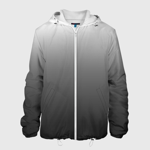 Мужская куртка 3D Черно-белый градиент, цвет 3D печать
