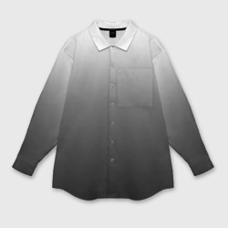 Мужская рубашка oversize 3D Черно-белый градиент