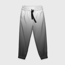 Черно-белый градиент – Детские брюки 3D с принтом купить