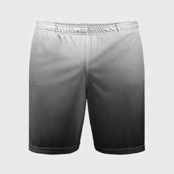 Мужские шорты спортивные Черно-белый градиент