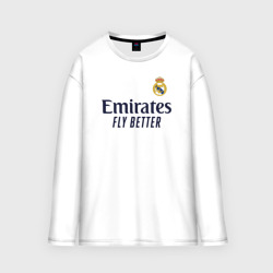 Женский лонгслив oversize хлопок Real Madrid 2020-2021