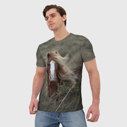Мужская футболка 3D Конь - фото 2