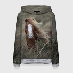 Женская толстовка 3D Конь