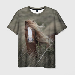Мужская футболка 3D Конь
