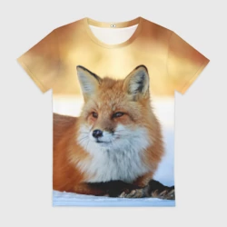Женская футболка 3D Лиса