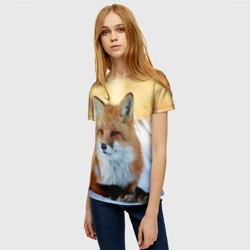 Женская футболка 3D Лиса - фото 2