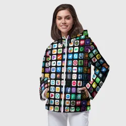 Женская ветровка 3D Iphone and Apps Icons - фото 2