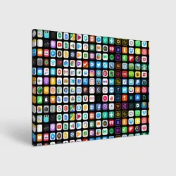 Холст прямоугольный Iphone and Apps Icons