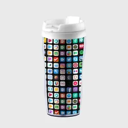 Термокружка-непроливайка Iphone and Apps Icons