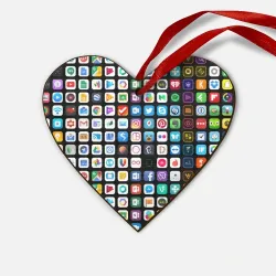 Деревянная игрушка Сердце Iphone and Apps Icons
