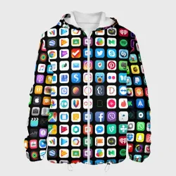 Мужская куртка 3D Iphone and Apps Icons