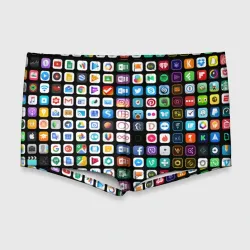 Мужские купальные плавки 3D Iphone and Apps Icons